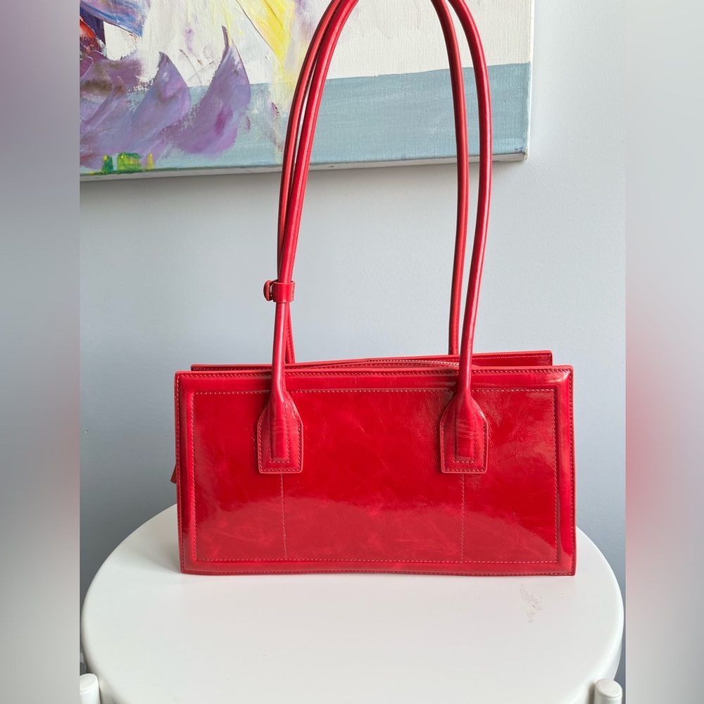 NWOT Zara Fuchsia Patent Leather Handbag
